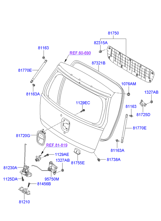 Hyundai 81770-0X000 - Gaasivedru, pagasi / veoruum onlydrive.pro