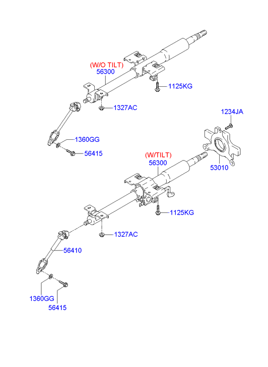 Hyundai 56370-25000 - Jungtis, kardaninis velenas onlydrive.pro