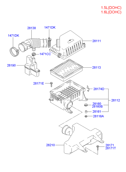 Hyundai 28113-22600 - Air cleaner: 1 pcs. onlydrive.pro