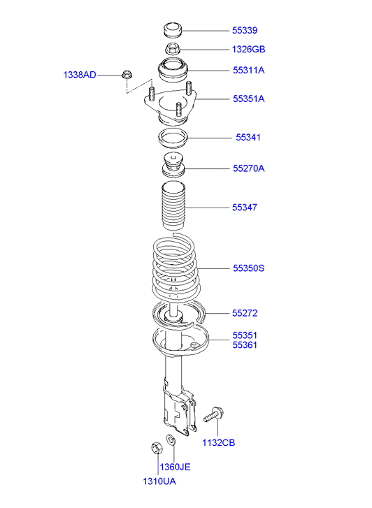 Hyundai 55350-25700 - Shock Absorber onlydrive.pro