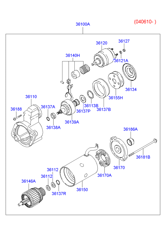 Hyundai 36100 42350 - Starter onlydrive.pro