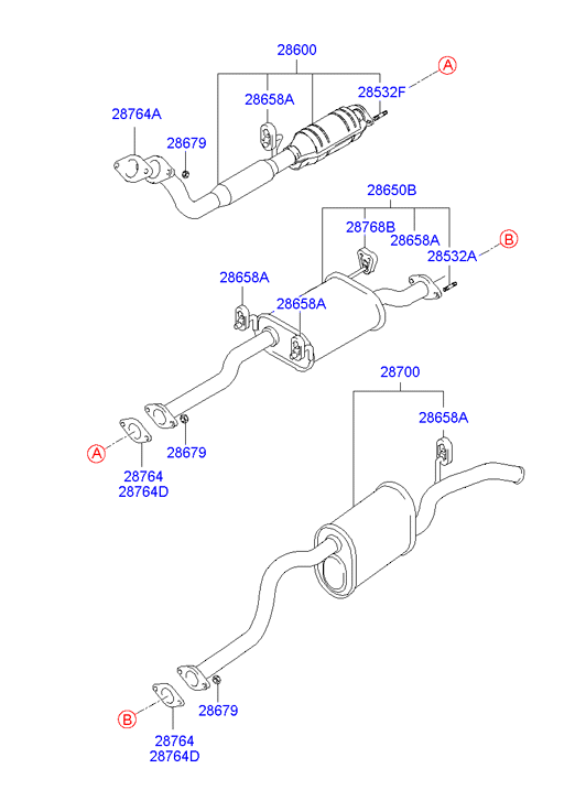 Hyundai 28764-28030 - Seal Ring, exhaust pipe onlydrive.pro