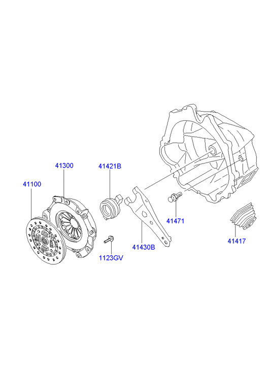 Hyundai 41100-4B070 - Clutch Disc onlydrive.pro