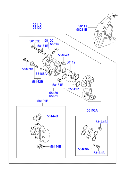 Hyundai 581114A200 - Splash Panel, guard, brake disc onlydrive.pro