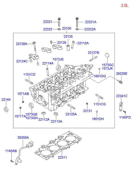 Hyundai 22144-3B001 - Vārpstas blīvgredzens, Sadales vārpsta onlydrive.pro