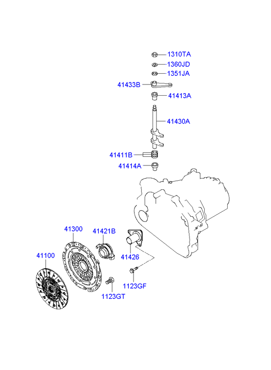 KIA 41421-39265 - Выжимной подшипник сцепления onlydrive.pro