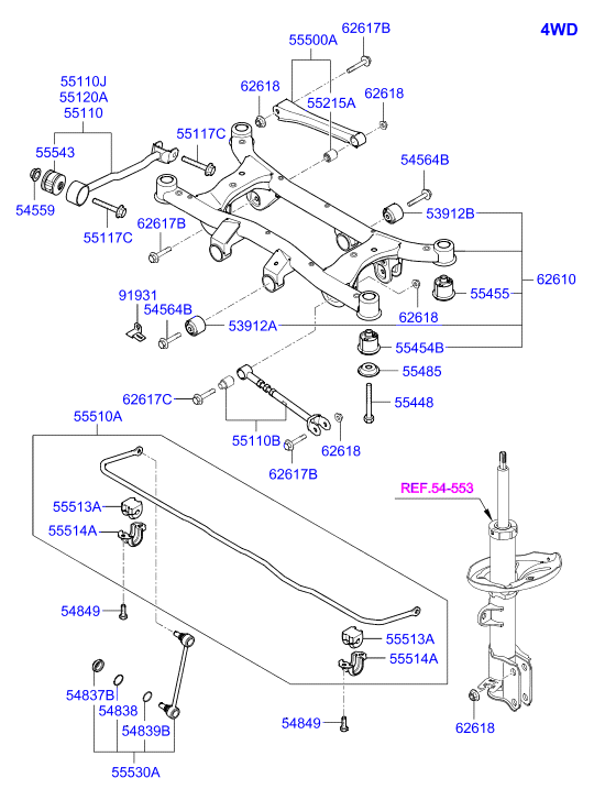 Hyundai 55456-2E500 - Bush of Control / Trailing Arm onlydrive.pro