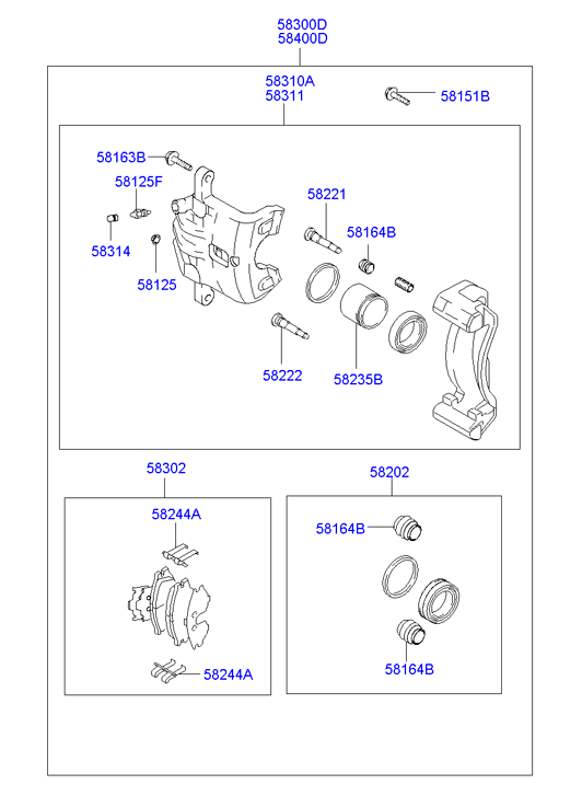 KIA 5824438300 - Accessory Kit for disc brake Pads onlydrive.pro