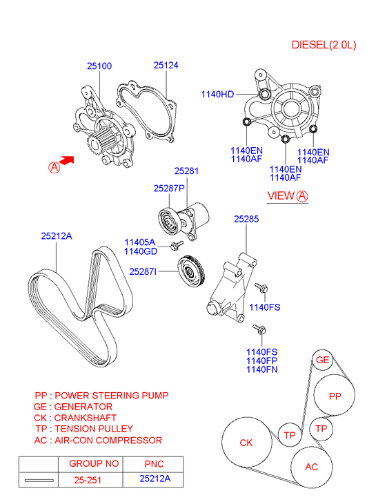 KIA 25100-23530 - Veepump onlydrive.pro