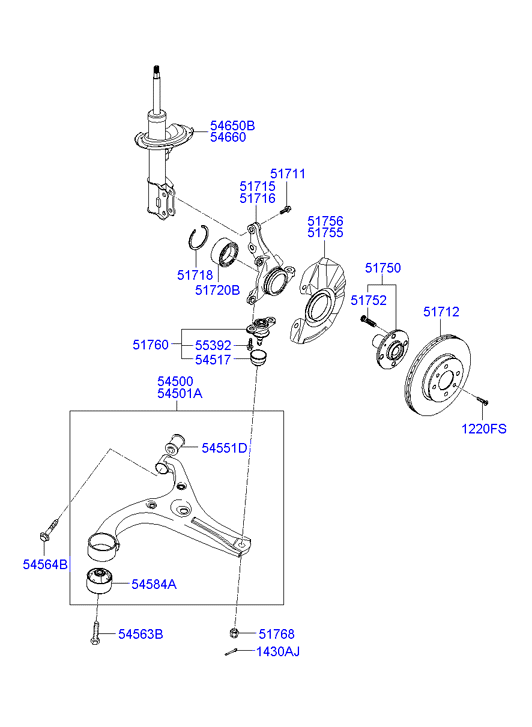 Honda 545841G000 - Holder, control arm mounting onlydrive.pro