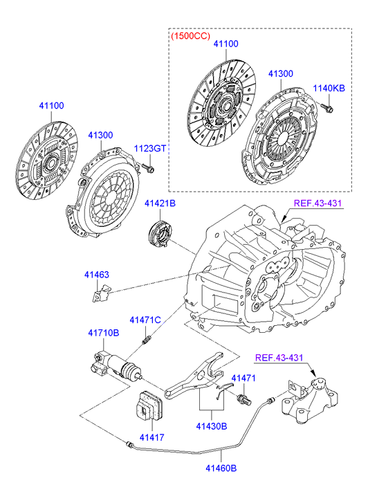 KIA 41100-23035 - Диск сцепления, фрикцион onlydrive.pro