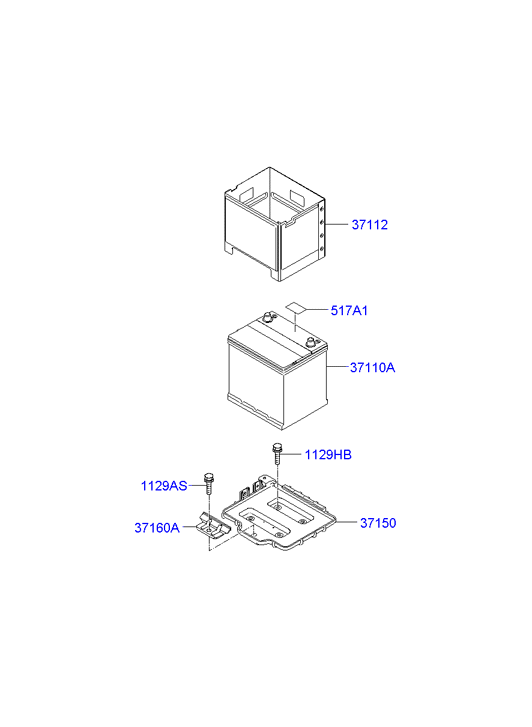 Hyundai 371100N100 - Battery: 1 pcs. onlydrive.pro