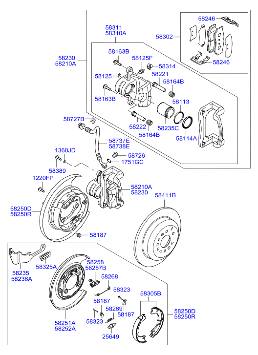 Hyundai 58305-2PA10 - Rear axle: 1 pcs. onlydrive.pro