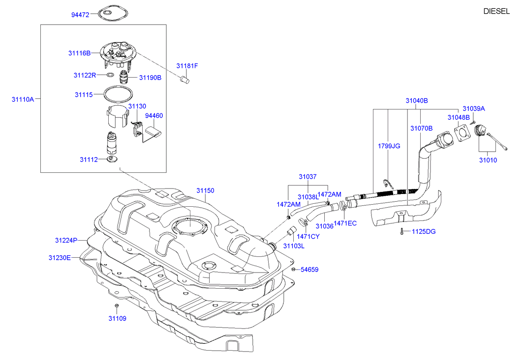 Hyundai 311101C010* - Fuel Pump onlydrive.pro