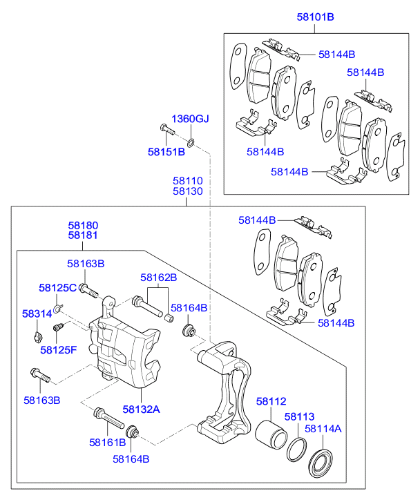 KIA 581014LA00 - Brake Pad Set, disc brake onlydrive.pro