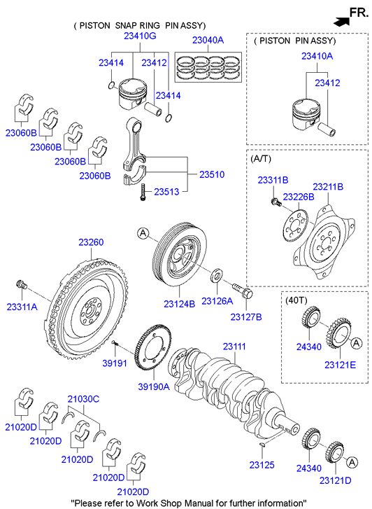 Hyundai 23040-2G200 - Kolvirõngakomplekt onlydrive.pro