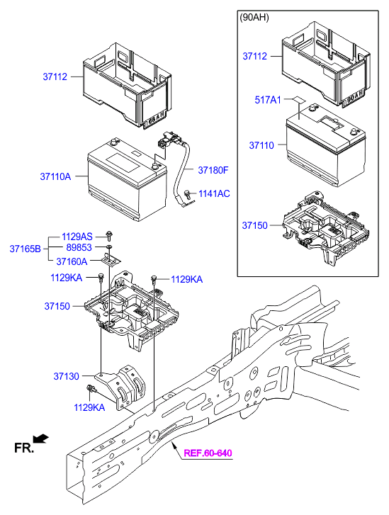 Hyundai 3711027202 - Starter Battery onlydrive.pro