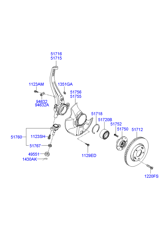 KIA 517123K050 - Brake Disc onlydrive.pro