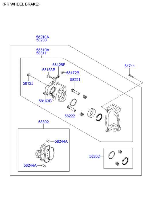 Hyundai 582103K050 - Brake Caliper onlydrive.pro