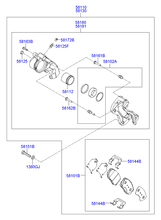 Hyundai 58101-3KA40 - Brake Pad Set, disc brake onlydrive.pro