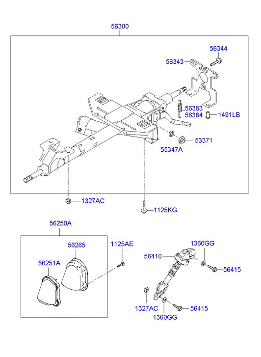 Hyundai 5640026000 - Joint, steering shaft onlydrive.pro