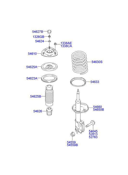 Hyundai 54610-37100 - Top Strut Mounting onlydrive.pro