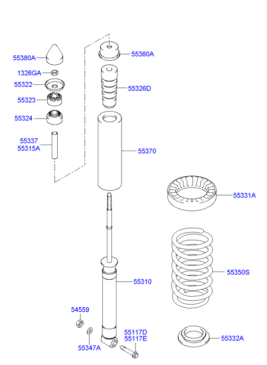 KIA 553221C000 - Top Strut Mounting onlydrive.pro