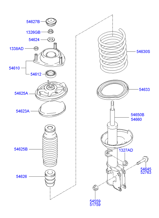 Hyundai 546261C500 - Dust Cover Kit, shock absorber onlydrive.pro