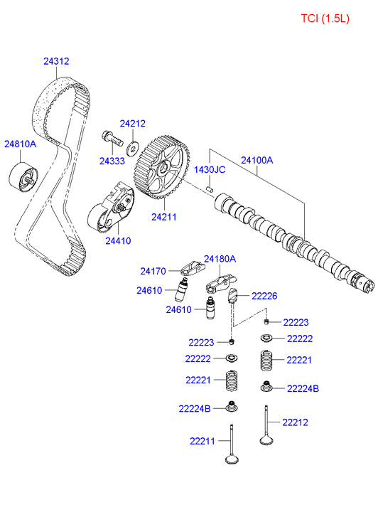 Hyundai 24312 23002 - Зубчатый ремень ГРМ onlydrive.pro