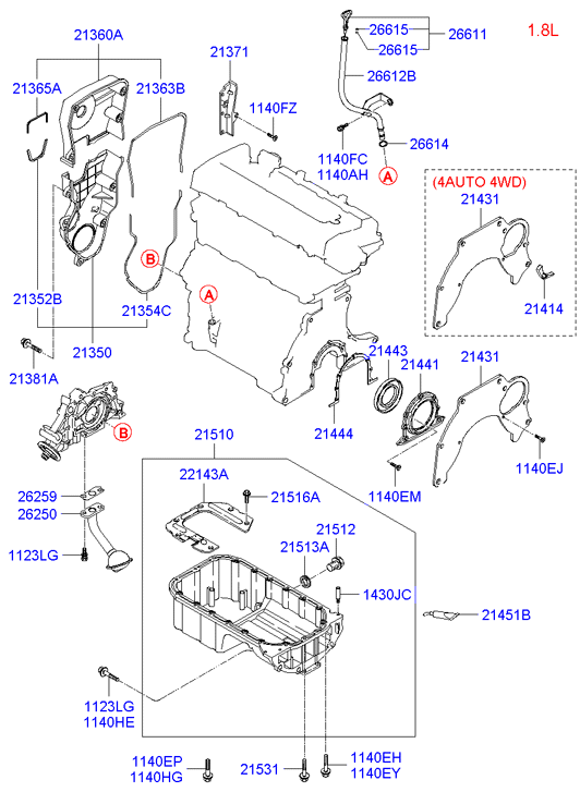 KIA 2144423000 - Tarpiklis, alyvos išleidimo angos kaištis onlydrive.pro