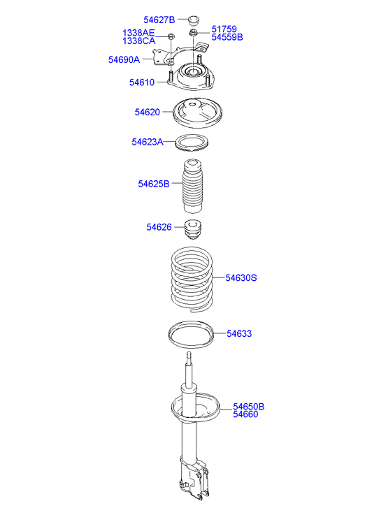 Hyundai 5462529101 - Пылезащитный комплект, амортизатор onlydrive.pro