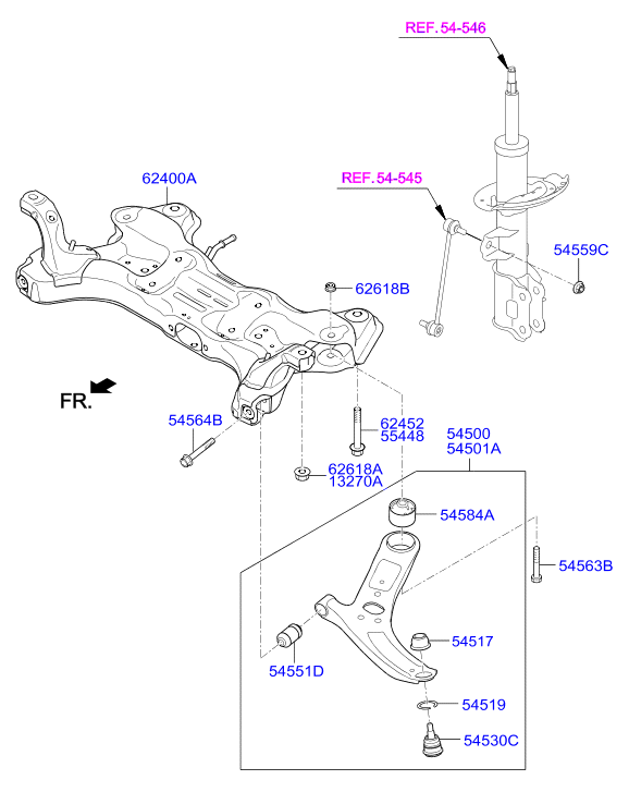 KIA 54584 4L000 - Bush of Control / Trailing Arm onlydrive.pro