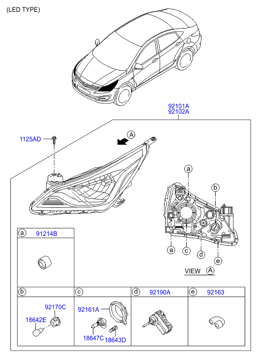 Hyundai 921613K000 - Headlamp: 2 pcs. onlydrive.pro