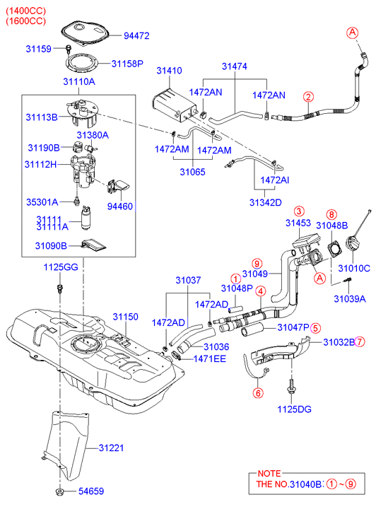 Hyundai 3111125000 - Kütusepump onlydrive.pro