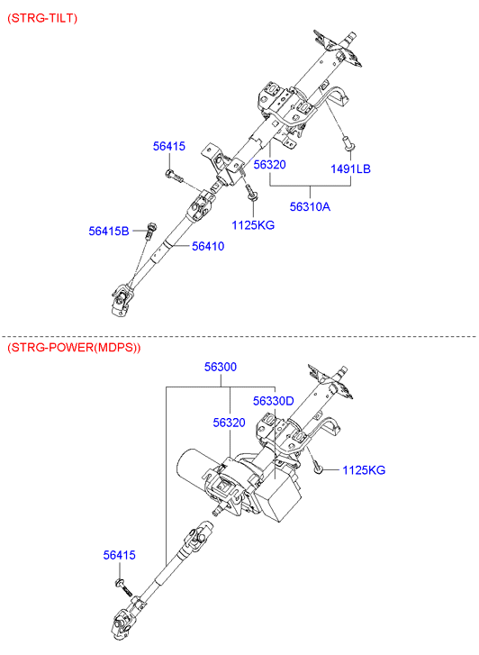 Hyundai 564001E000 - Joint, steering column onlydrive.pro