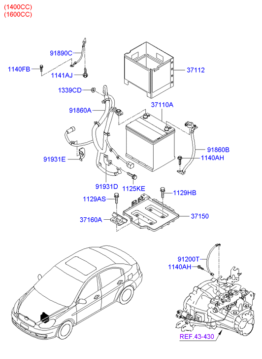 Hyundai 3711025000 - Starterio akumuliatorius onlydrive.pro