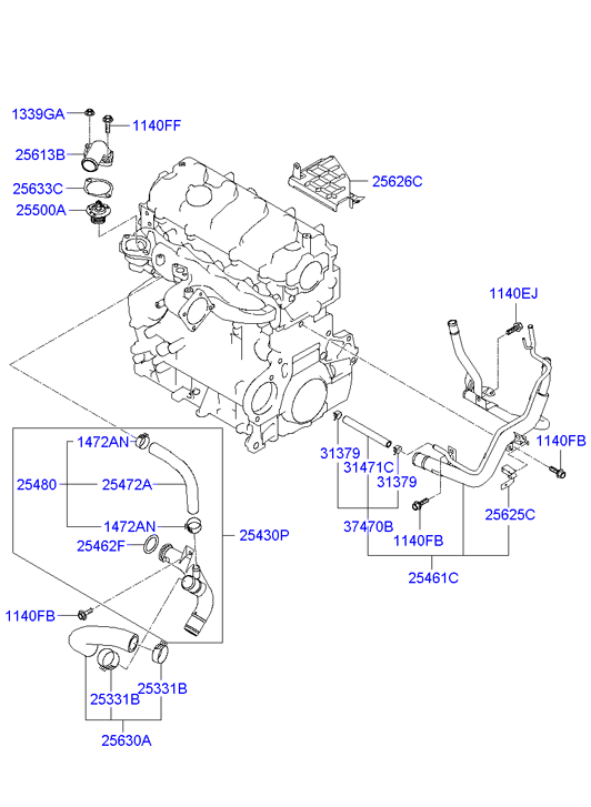 KIA 25500 27000 - Termostats, Dzesēšanas šķidrums onlydrive.pro