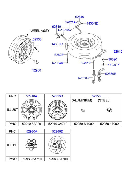 Hyundai 52950-M1000 - Wheel Nut onlydrive.pro