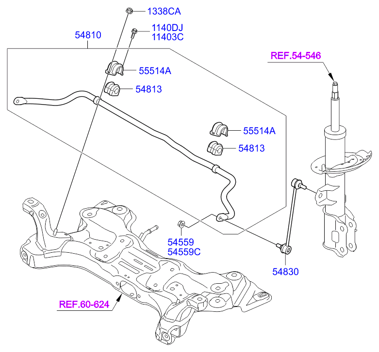 KIA 54830-0U000 - Stabilisaator,Stabilisaator onlydrive.pro