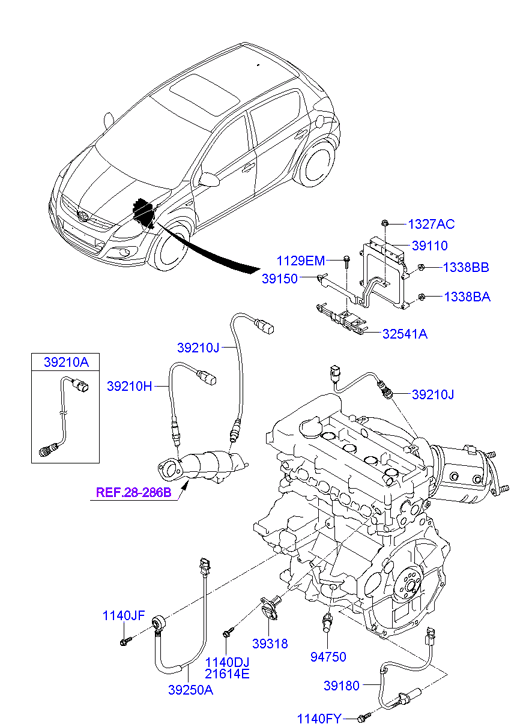 KIA 392102B040 - Oxygen, Lambda Sensor onlydrive.pro