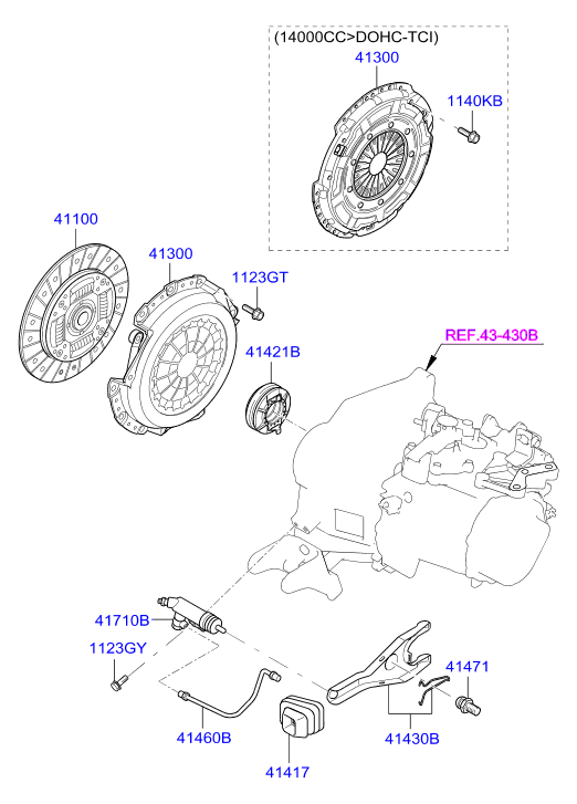 Hyundai 41100-23136 - Clutch Disc onlydrive.pro