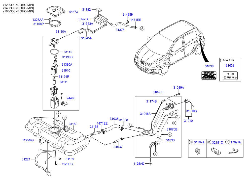 KIA 31110 1J000 - Fuel Pump onlydrive.pro