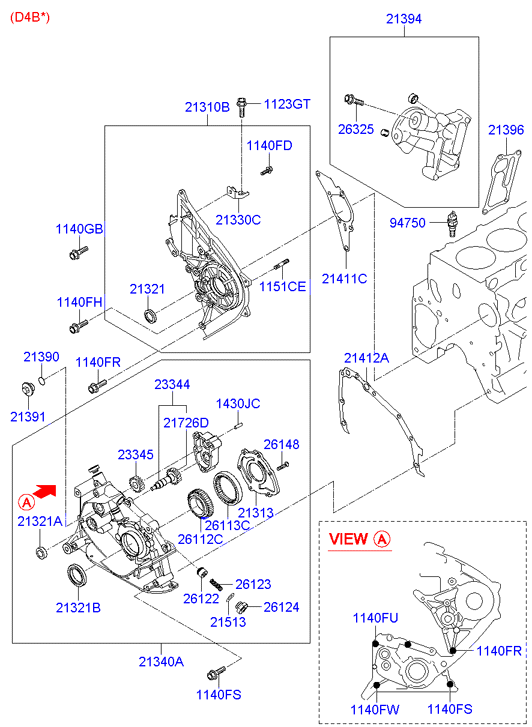 KIA 21321-42031 - Gasket Set, crank case onlydrive.pro