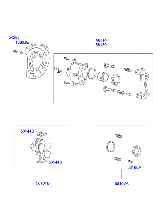 Hyundai SB000100 - Тормозные колодки, дисковые, комплект onlydrive.pro