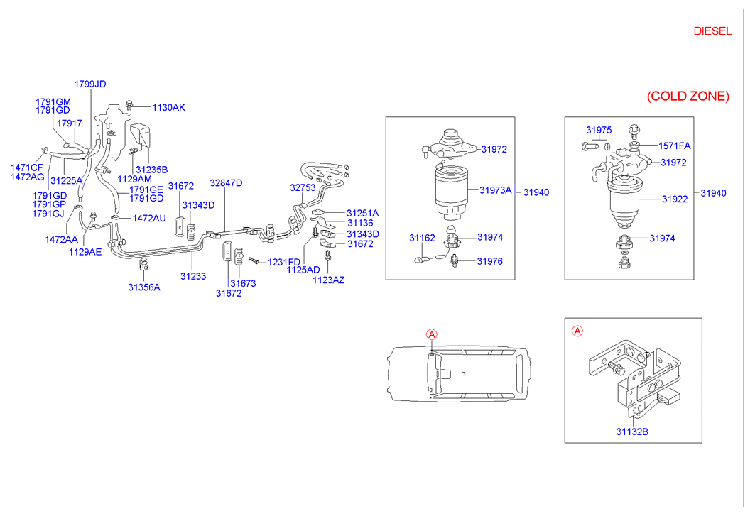 Hyundai 31390H1000 - Fuel line: 1 pcs. onlydrive.pro