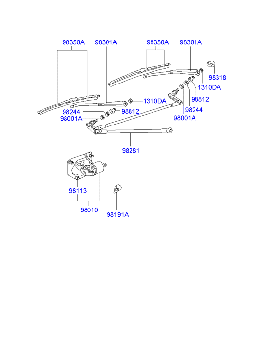 Hyundai HR806912 - Windshield wiper: 2 pcs. onlydrive.pro