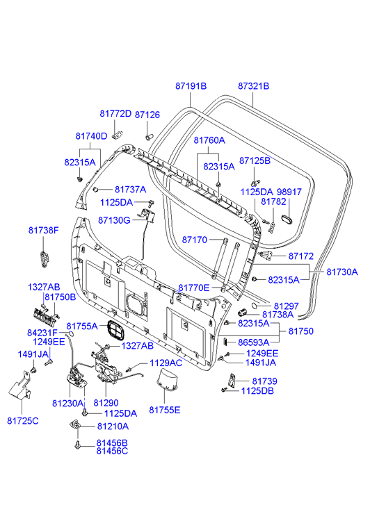 Hyundai 87170-2E020 - Gas Spring, rear windscreen onlydrive.pro