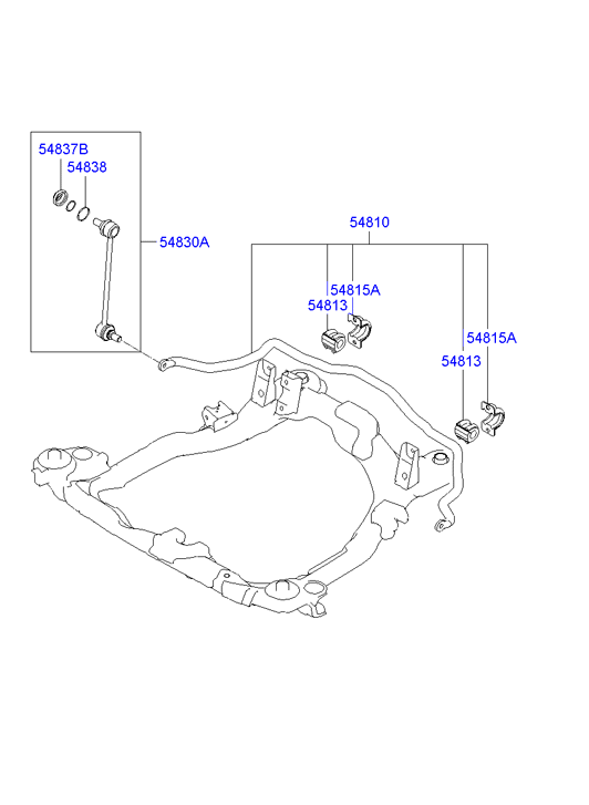 KIA 54830-2E100 - Rod / Strut, stabiliser onlydrive.pro