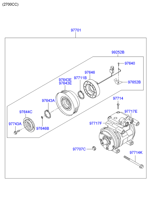 KIA 97701-2E500 - Kompresors, Gaisa kond. sistēma onlydrive.pro