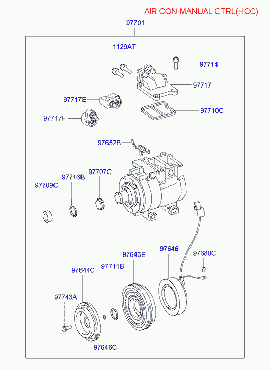 Hyundai 97701-2C000 - Компрессор кондиционера onlydrive.pro